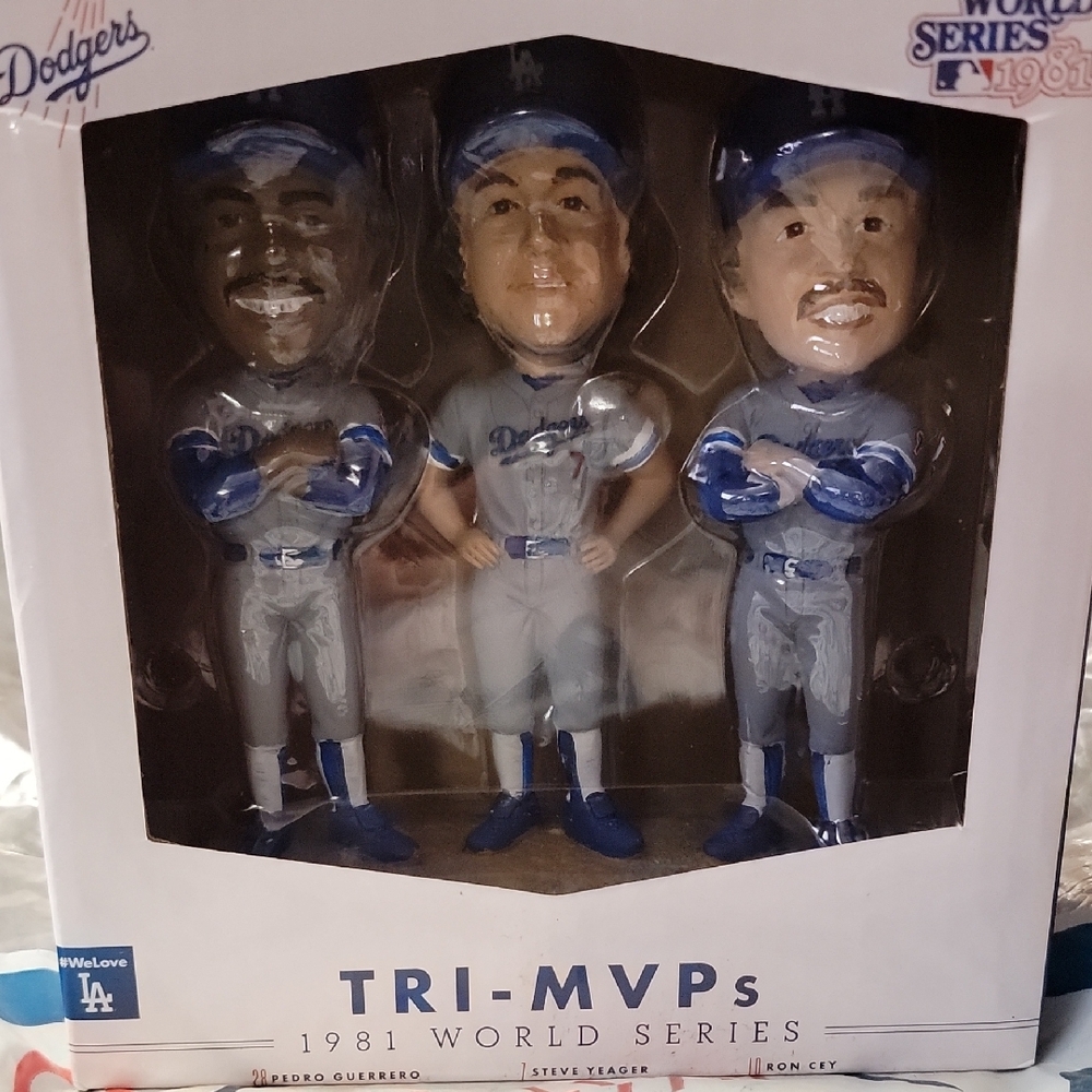 Dodgers Tri-MVPs 1981 World Series Bobbleheads